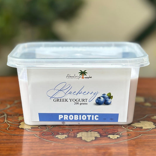 Tart and sweet blueberry Greek yogurt packed with antioxidants for heart and brain health.